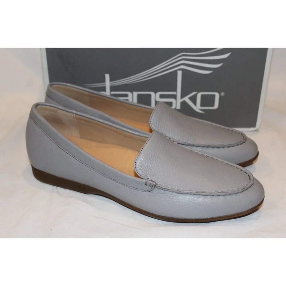 DANSKO‎ Larisa Woman Comfort Flats Loafers Shoes Pewter Leather EU 41 US 10.5-11